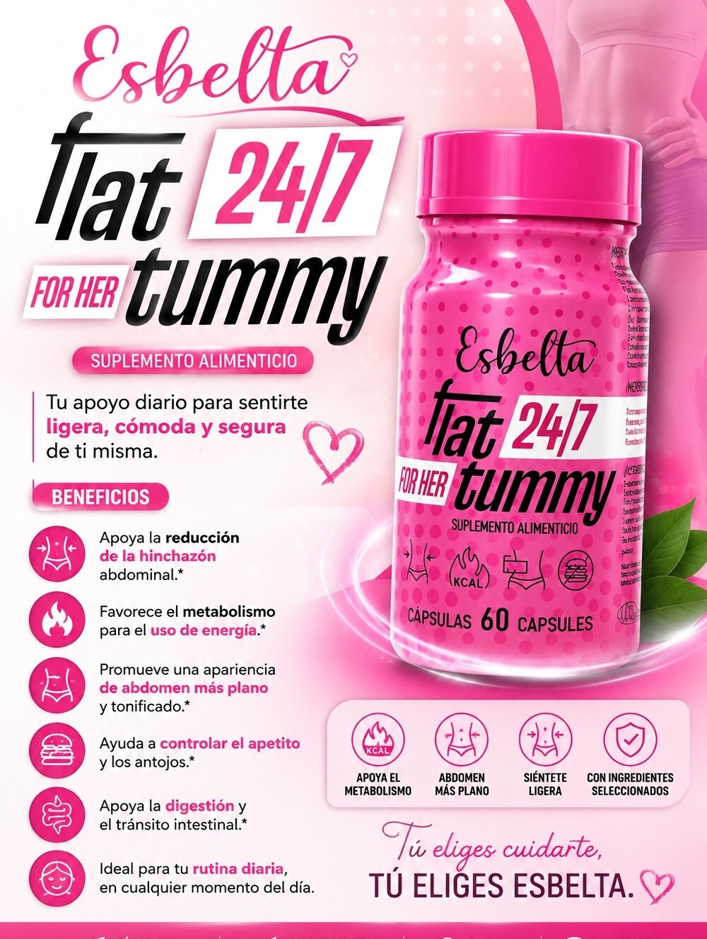 Flat 24/7 Tummy Moisturizer & Body Oil — Pink
